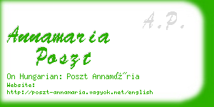 annamaria poszt business card